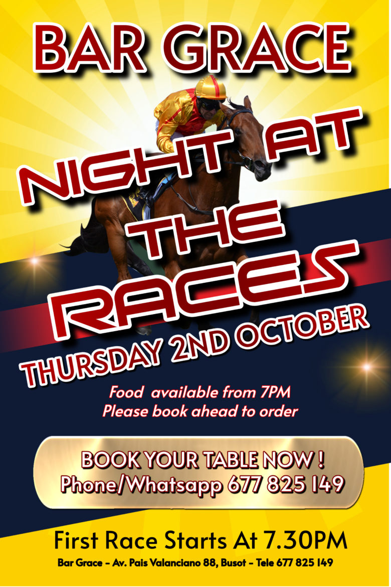 Bar Grace Busot Race Night